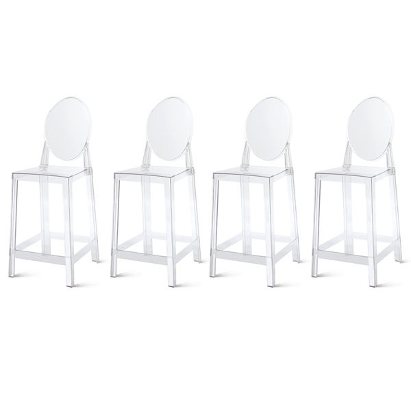Orren Ellis 30" Seat Height Plastic Bar Stools Barstools For Dining
